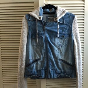 Denim Sweater Jacket